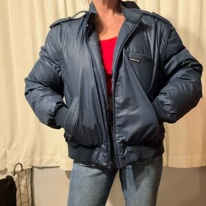 Vintage Members Only Dark Blue Down Jacket